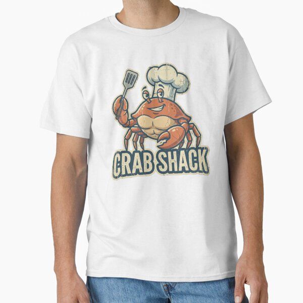 Crab Shack Cartoon Chef Distressed Seafood Lover