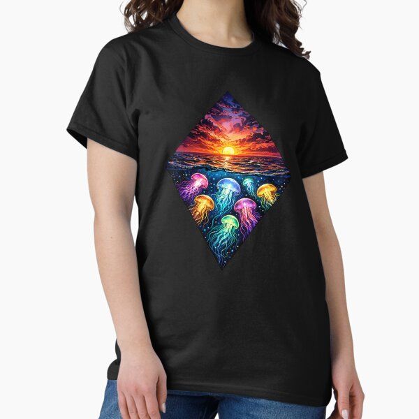 Jellyfish Sunset Art