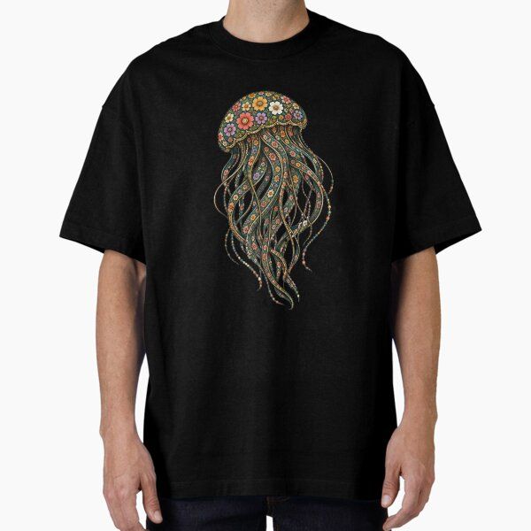 Colorful Floral Jellyfish | Ocean Floral Art Collection