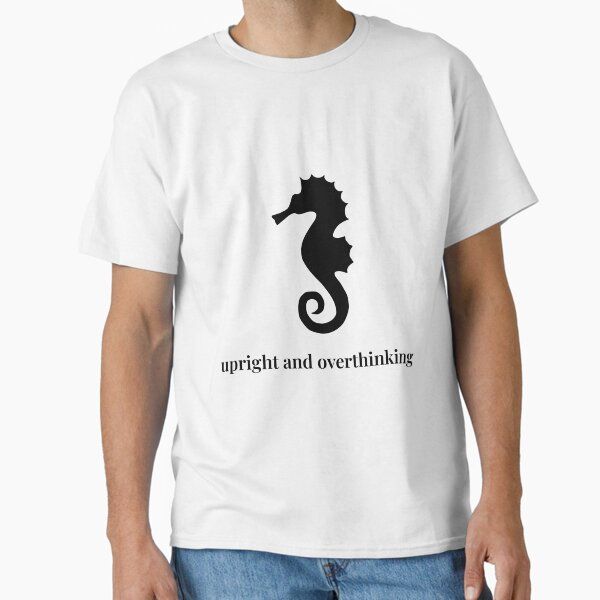 Copy of Upright and Overthinking – Minimalist Seahorse Silhouette
