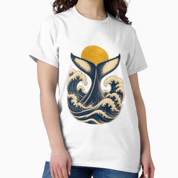Humpback Whale Tail Ocean Art – Vintage Marine Wildlife Design